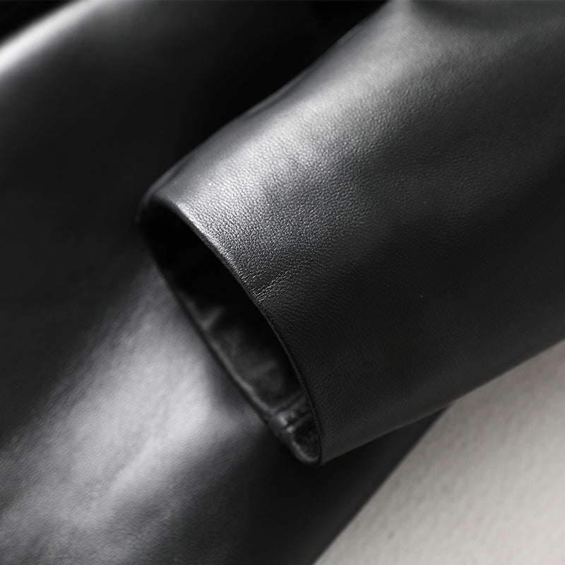 Manteau en cuir croisé Danielle™