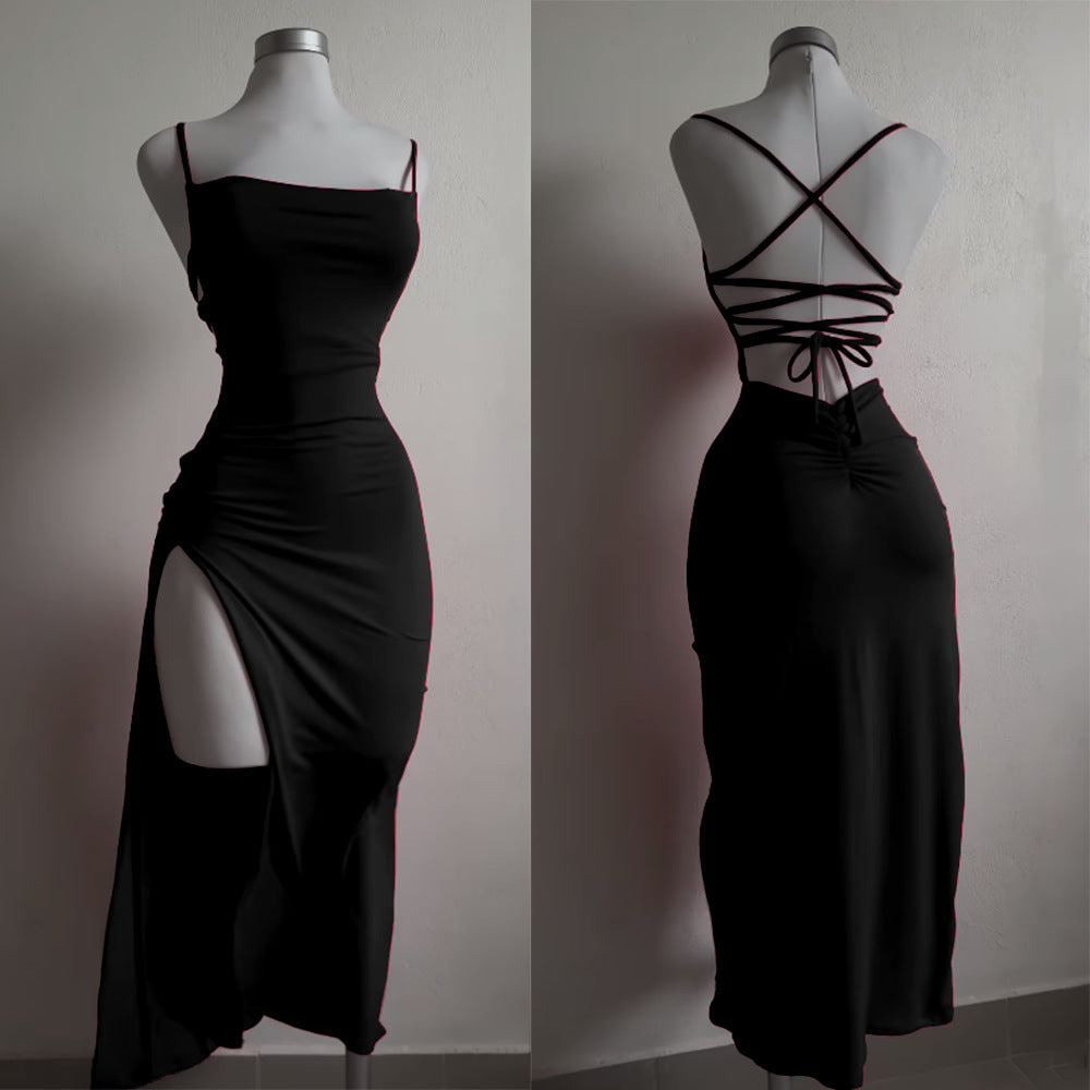 Robe Céleste™ à lacets et fente dos nu