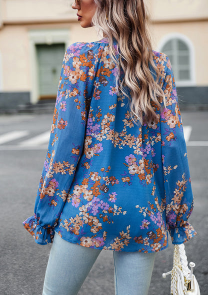 Haut floral à col en V Camille™
