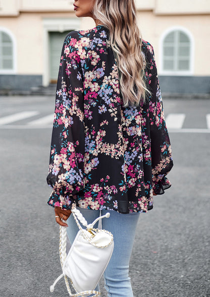 Haut floral à col en V Camille™