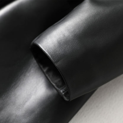 Manteau en cuir croisé Danielle™
