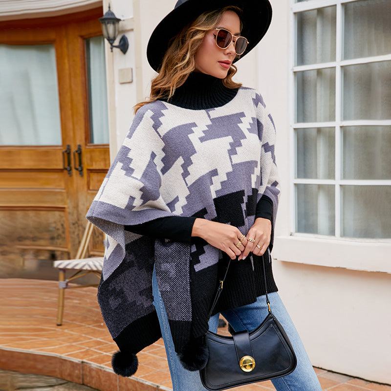 Poncho à col roulé Isaline™