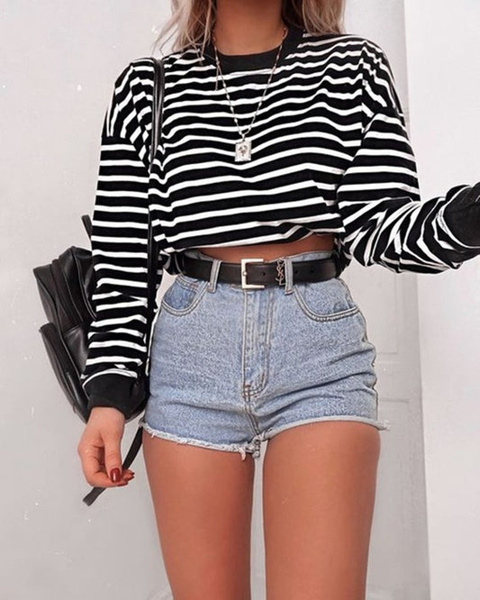 Nina™ Long Sleeve Crop Top
