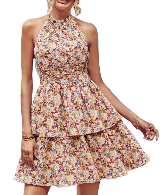 Vivienne™ Boho Backless Ruffled Dress