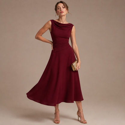 Amarante™ Robe Midi Plissée