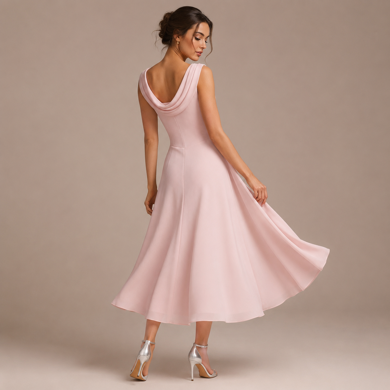Amarante™ Robe Midi Plissée
