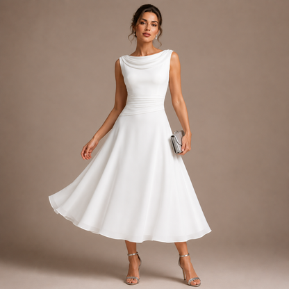 Amarante™ Robe Midi Plissée