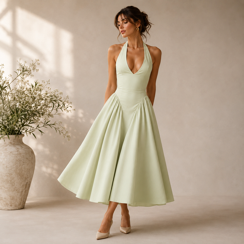 Robe midi dos nu Daphnée™