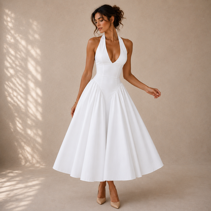 Robe midi dos nu Daphnée™
