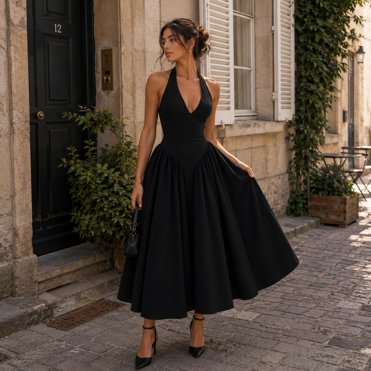 Robe midi dos nu Daphnée™