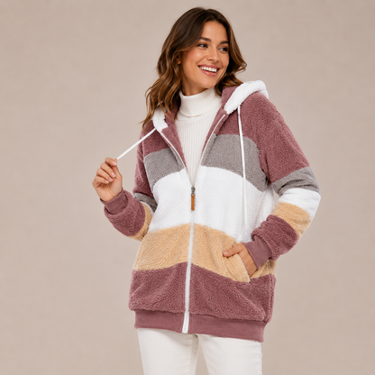 Jocelyne™ Sweat à capuche à blocs de couleur