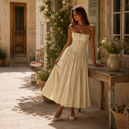 Rosélia™ Robe Florale Vintage d’Été