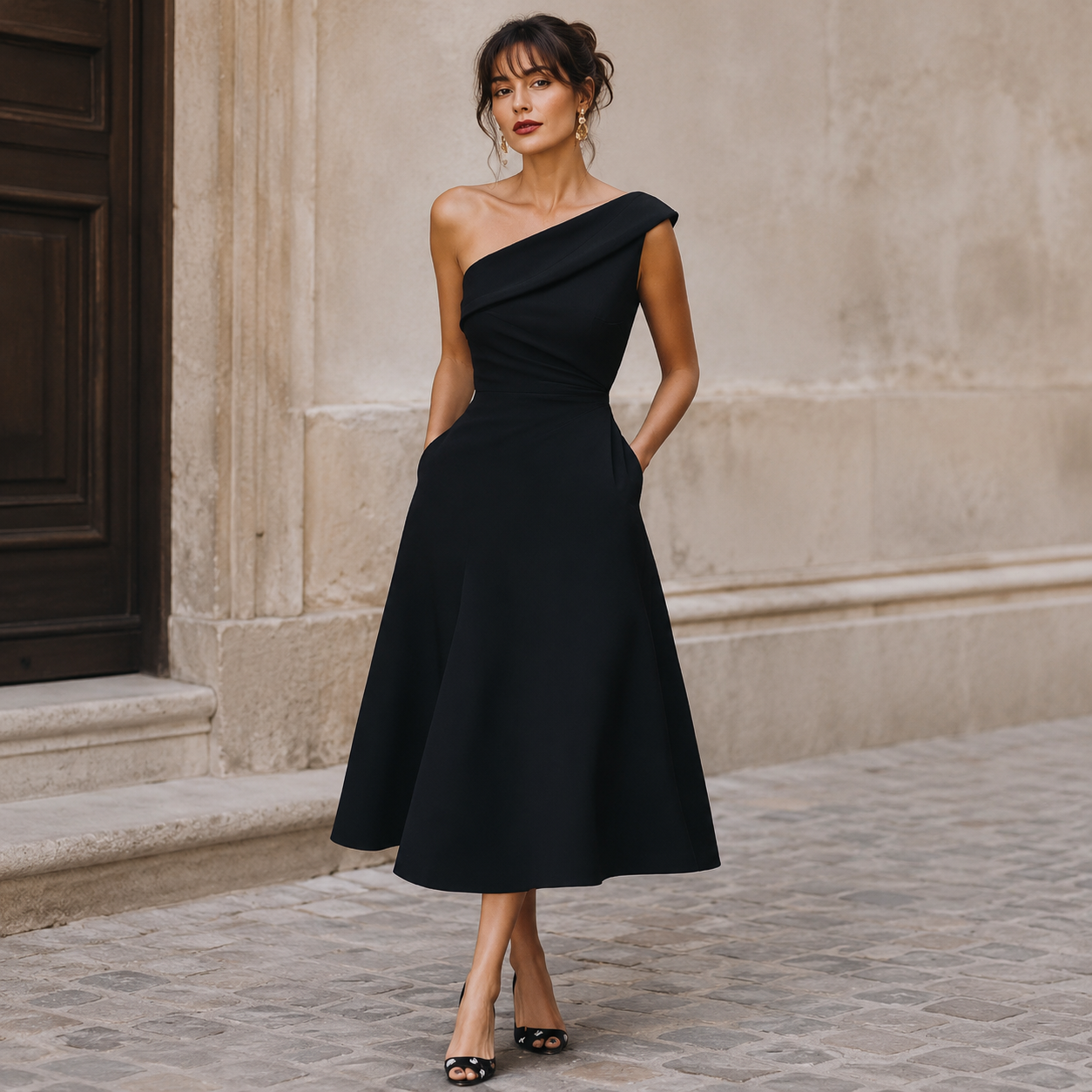 Roséva™ Robe à Une Épaule