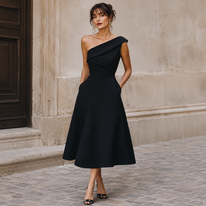 Roséva™ Robe à Une Épaule