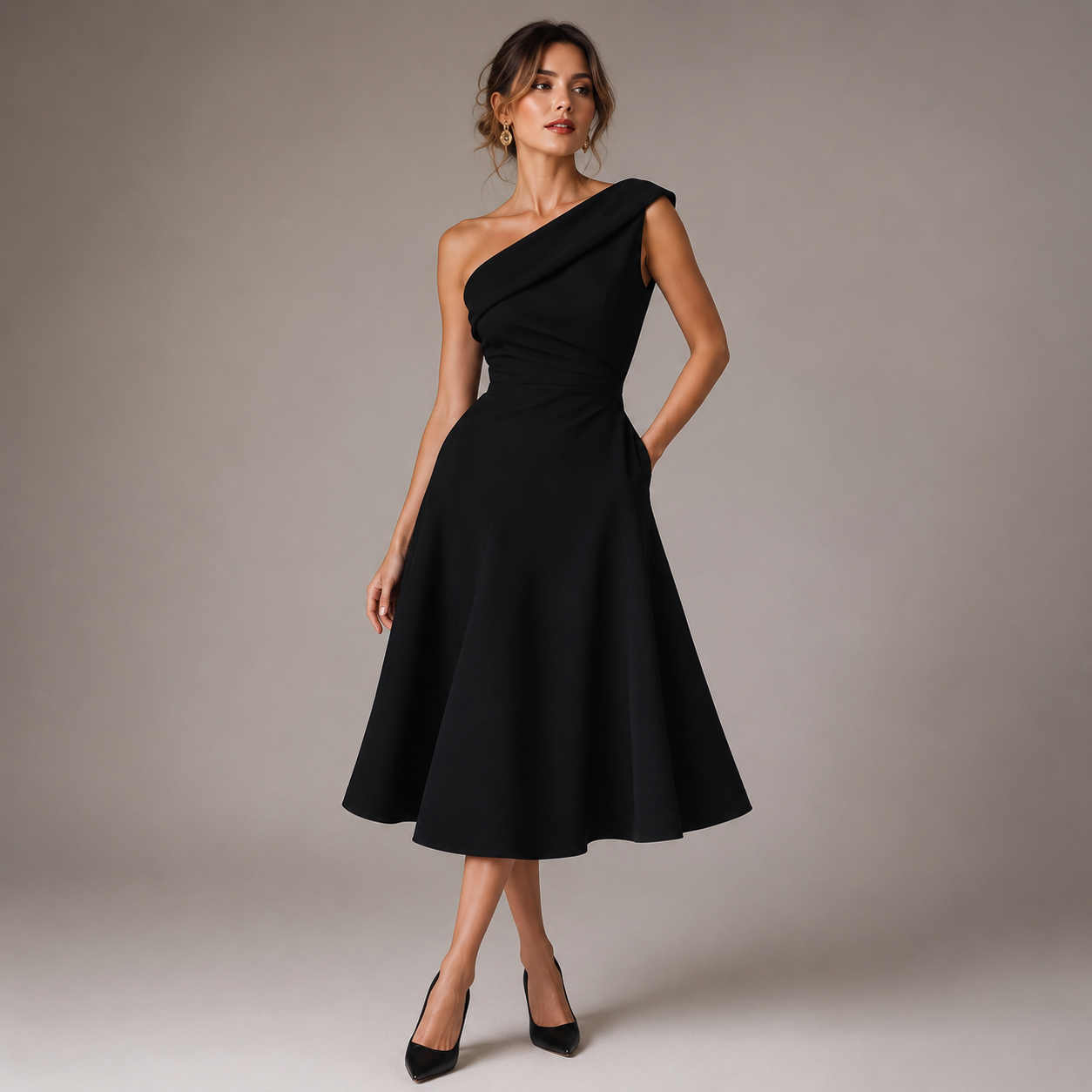 Roséva™ Robe à Une Épaule