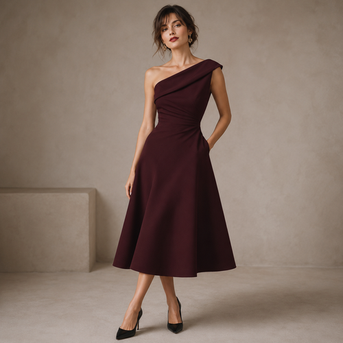 Roséva™ Robe à Une Épaule