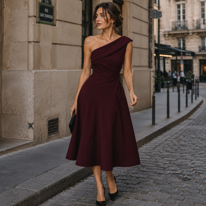 Roséva™ Robe à Une Épaule