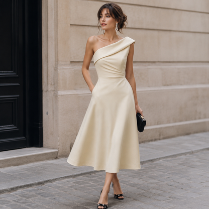 Roséva™ Robe à Une Épaule