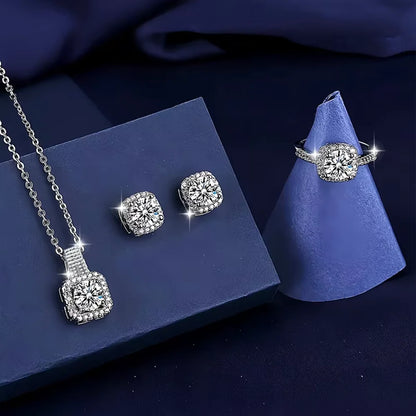 Chain, Earring & Ring - 3pcs Set