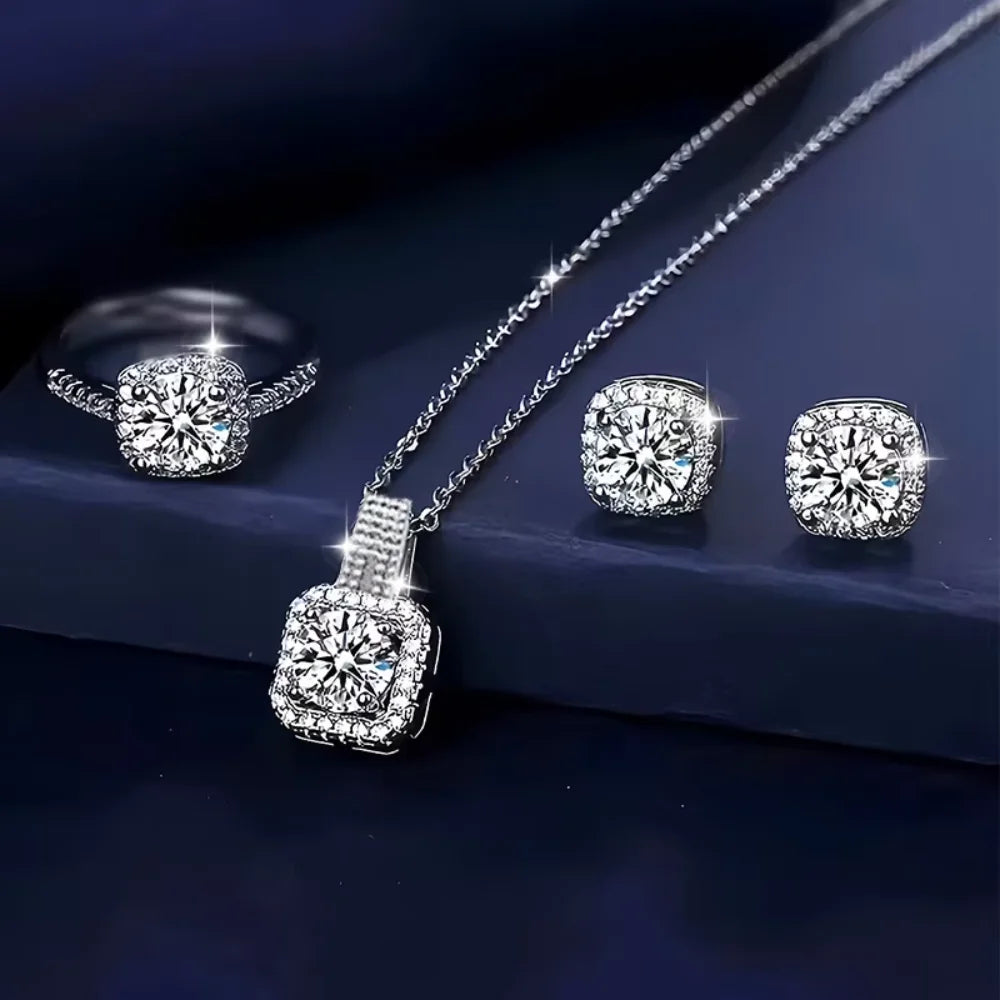 Chain, Earring & Ring - 3pcs Set