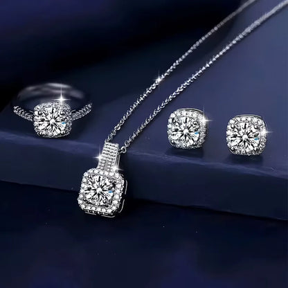 Chain, Earring & Ring - 3pcs Set
