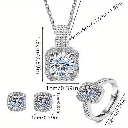 Chain, Earring & Ring - 3pcs Set