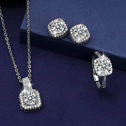 Chain, Earring & Ring - 3pcs Set