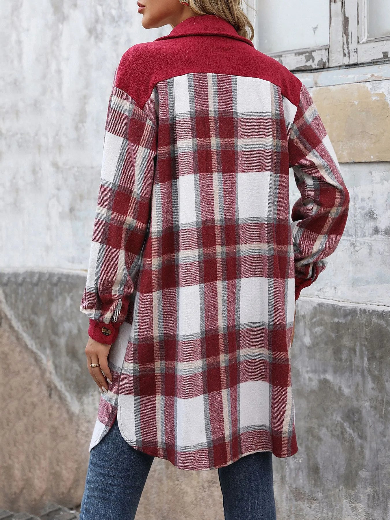 Manteau long à carreaux Anaïs™