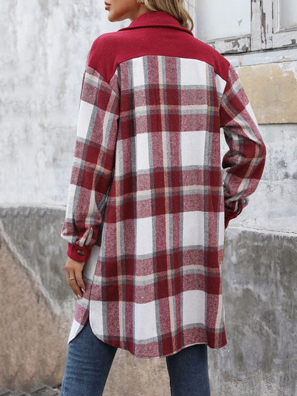 Manteau long à carreaux Anaïs™