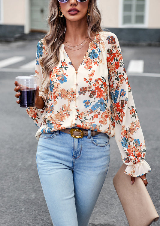 Camille™ V-Neck Floral Top
