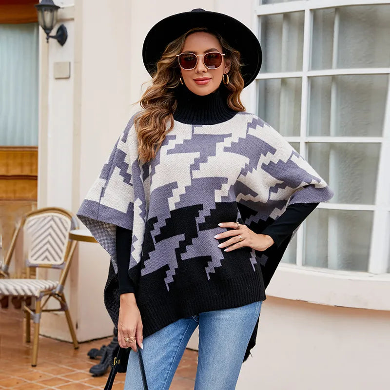 Poncho à col roulé Isaline™
