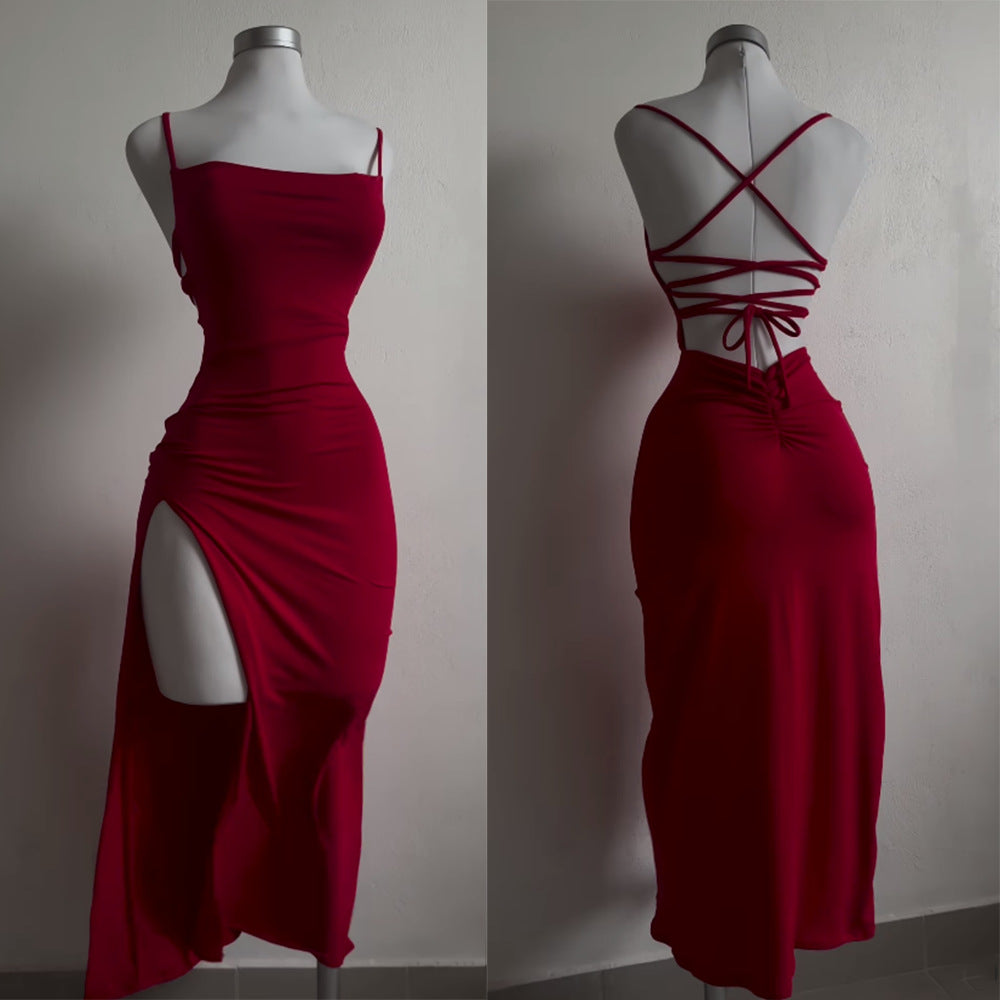 Robe Céleste™ à lacets et fente dos nu