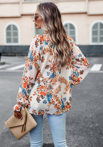 Haut floral à col en V Camille™