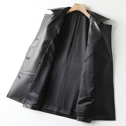 Manteau en cuir croisé Danielle™