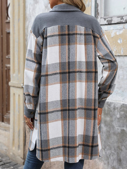 Manteau long à carreaux Anaïs™