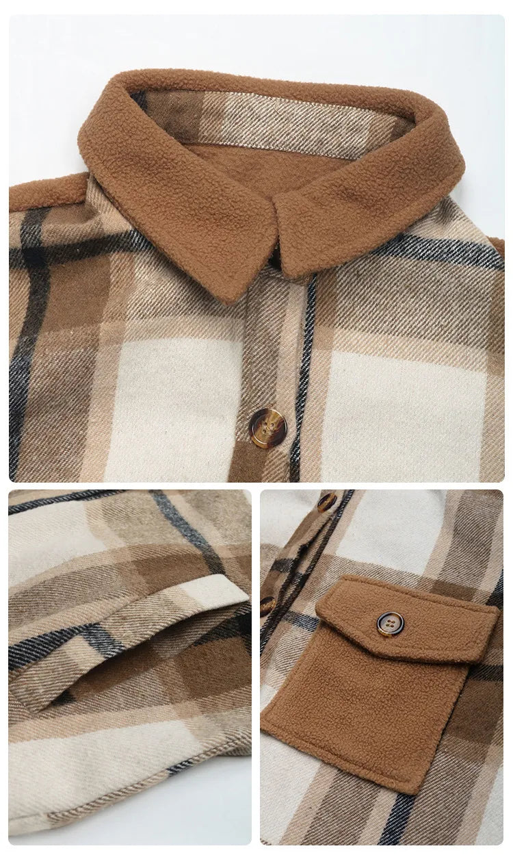Manteau long à carreaux Anaïs™